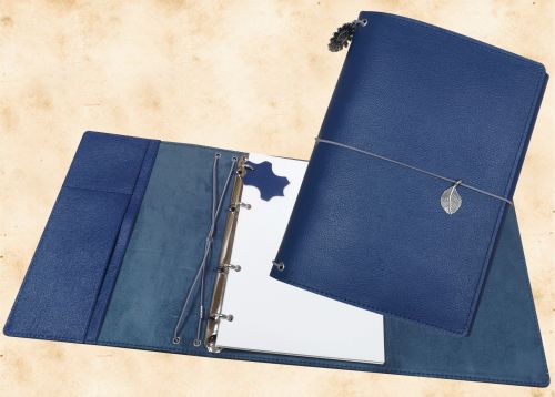 Блокнот кожа_синий